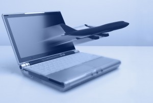 Laptop with Airplane
